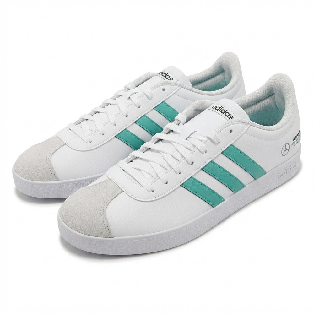 Adidas VL Court Mercedes AMG Petronas Men 12 White Teal JR1069 F1 Sneakers *NEW*